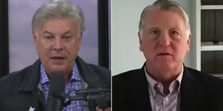 Christian speaker and broadcaster Lance Wallnau, left, interviewed Floyd Brown about his recent firing for refusing to recant his biblical beliefs.