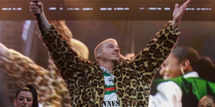 U.S. rapper Macklemore performs at Virgin Media Park on June 5 in Cork, Ireland.