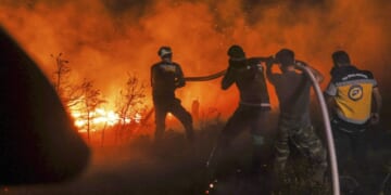 Syrian wildfires spread due to heavy winds and war remnants
