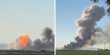 These X screen shots show a fireworks factory in Esparta, California, exploding on July 1.