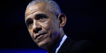 Former President Barack Obama addresses the Obama Foundation's 2024 Democracy Forum in Chicago, Illinois, on Dec.5, 2024.