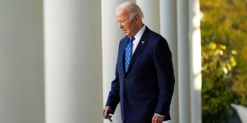 President Joe Biden walks out to speak in the Rose Garden of the White House in Washington, Nov. 26, 2024.