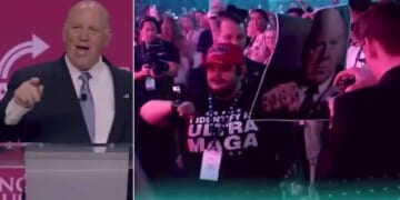Border czar Tom Homan didn't miss a beat in his comeback to a protester who heckled him at a student conference.