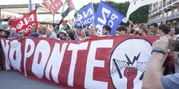 Thousands march against plan to build massive bridge linking Sicily to Italy's mainland