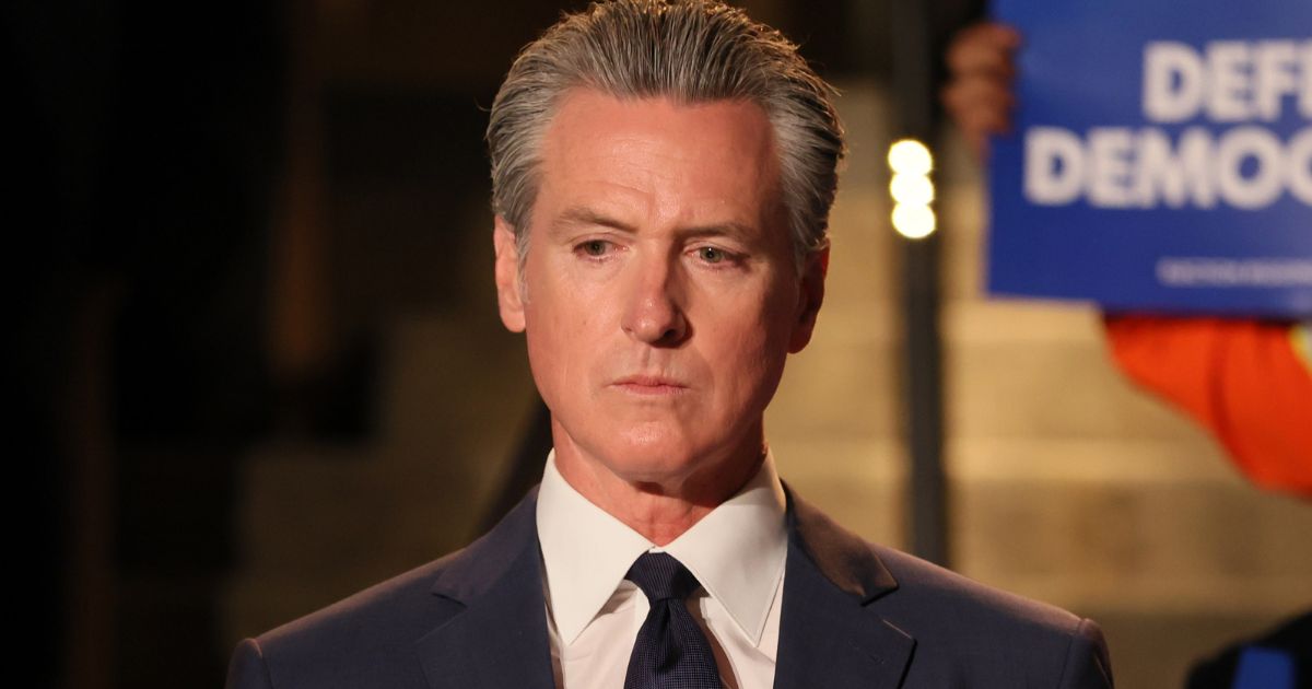 Gov. Gavin Newsom announces an effort to quickly redraw California's congressional districts at the Japanese American Museum in Los Angeles on Aug. 14.