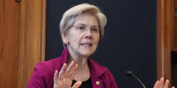Sen. Elizabeth Warren, a Democrat from Massachusetts, conducts a special forum on the rising cost of education at the Dirksen Senate Office Building on May 14, 2025, in Washington, D.C.