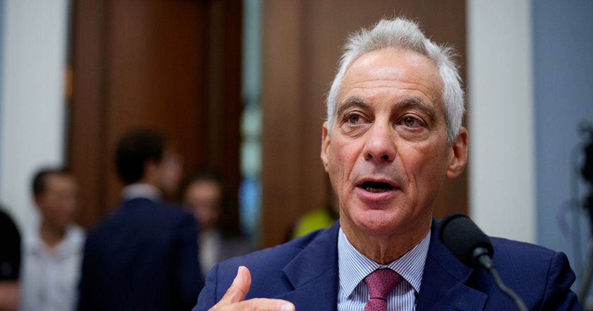 Former U.S. Ambassador to Japan Rahm Emanuel speaks during a House Select Committee on the Chinese Communist Party hearing on Capitol Hill July 23, 2025, in Washington, D.C.