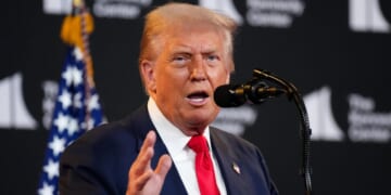 President Donald Trump speaks during an event at the Kennedy Center on Aug. 13, 2025, in Washington, D.C.