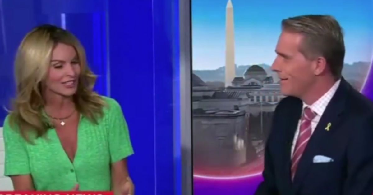 When discussing the deployment of the National Guard to help with crime in Washington, D.C, on a Monday CNN panel, conservative commentator Scott Jennings, right, simply allowed fellow liberal panelist Adrienne Elrod, left, to paint herself into a corner.
