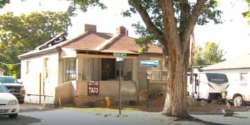 The home of bomb suspects, Adeeb Nasir and Adil Justice Ahmed Nasir, is pictured in Magna, Utah, after the FBI searched it on Saturday.