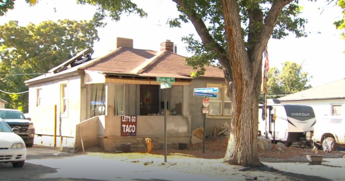 The home of bomb suspects, Adeeb Nasir and Adil Justice Ahmed Nasir, is pictured in Magna, Utah, after the FBI searched it on Saturday.