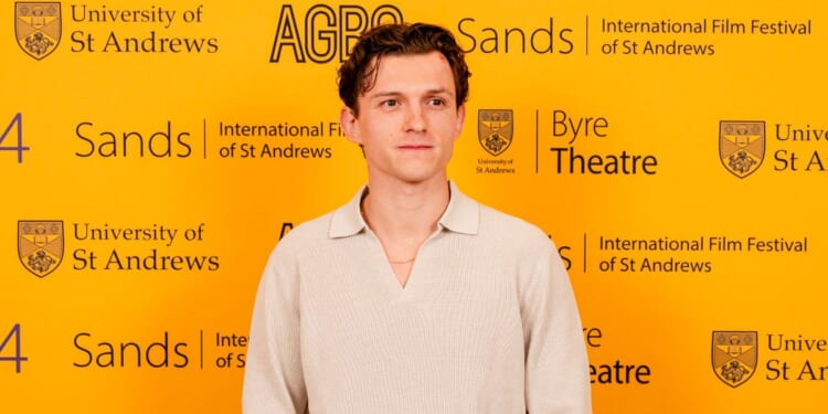 Tom Holland attends the Opening Night of the Sands: International Film Festival of St. Andrews on April 19, 2024, in St. Andrews, Scotland.