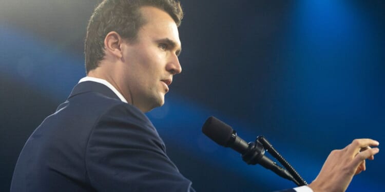 Charlie Kirk speaks during Turning Point USA's AmericaFest in Phoenix, Arizona, on Dec. 22, 2024.