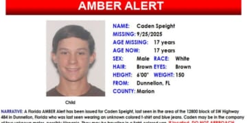 Caden Speight may have been kidnapped in Dunnellon, Florida, by four Hispanic men on Sept. 25, 2025.