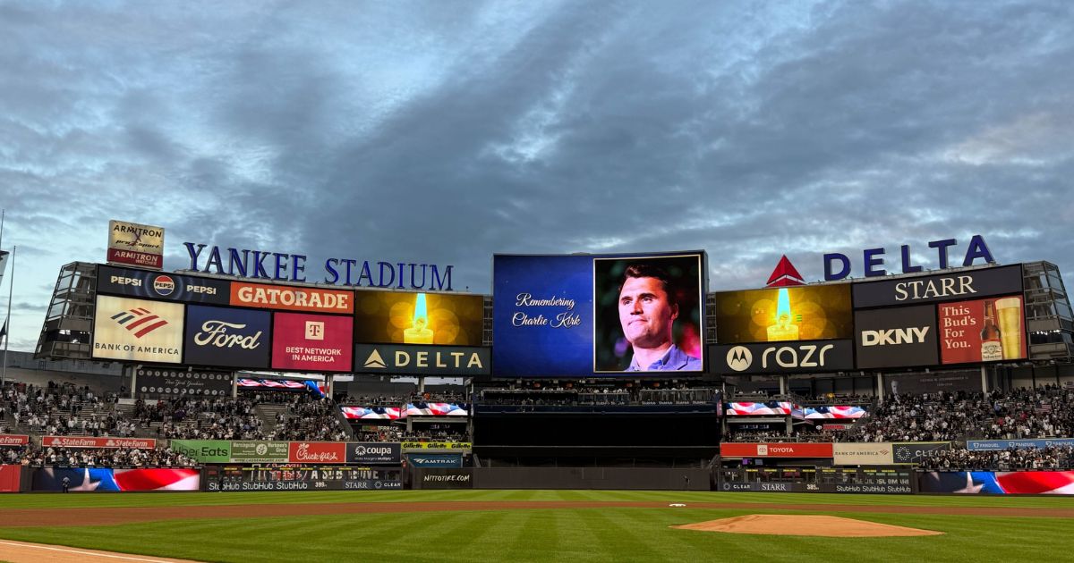 The New York Yankees honor Turning Point USA founder Charlie Kirk after his assassination on Sept. 10, 2025.
