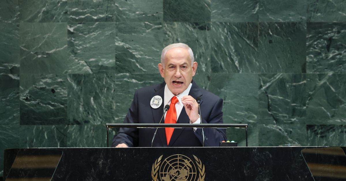 Prime Minister of Israel Benjamin Netanyahu speaks during the United Nations General Assembly on Sept. 26, 2025, in New York City.