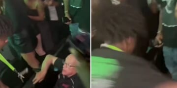 An elderly employee at T-Mobile Arena in Kansas City, Missouri, was attacked by a teenaged concert attendee on Sept. 21, 2025.