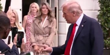 On Sunday, a reporter asked President Donald Trump, right, why he was going to war with Chicago, but she was promptly shut down by the president, who reminded her it was a war on crime.