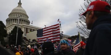 Supporters of President Donald Trump gather outside the U.S. Capitol in Washington, D.C., on Jan. 6, 2021.