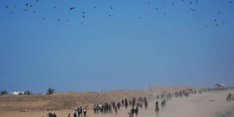 Thousands of Palestinians returning to what remains of their homes as Gaza ceasefire takes effect