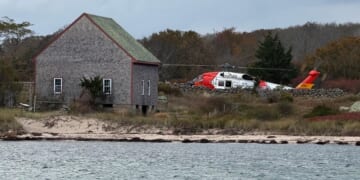 Coast Guard rescues burned family members stranded on island near Cape Cod after boat catches fire