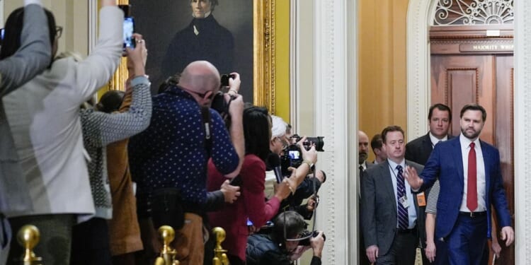 J.D. Vance says administration can continue paying troops during shutdown 'at least for now'