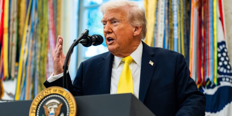 President Donald Trump announced the warning to Hamas Thursday on social media.