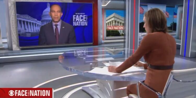 Margaret Brennan of CBS' "Face the Nation" questions Democratic Rep. Hakeem Jeffries of New York.