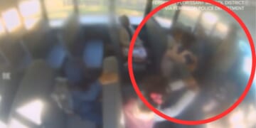 A video showed the father lecturing the schoolgirl about touching his daughter, then telling his daughter to "Do what I told you to do" after which the daughter began pummeling the other child.