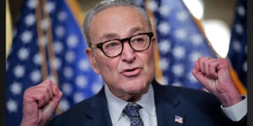 Senate Minority Leader Charles Schumer of New York holds a news conference with fellow Senate Democrats to highlight the dangers of SNAP and WIC benefits ending during the federal government shutdown, though the shutdown has dragged because Democrats have voted against a clean continuing resolution.