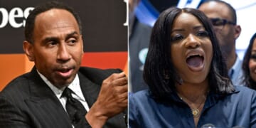 ESPN's Stephen A. Smith, left, called out Democratic Rep. Jasmine Crockett of Texas for "engaging in verbiage and rhetoric for the streets."