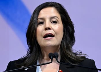 GOP Rep. Elise Stefanik of New York, seen in a March photo, had a blistering response to the New York Times' inquiry.