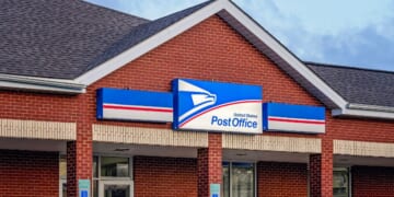 A post office is pictured in Theodore, Alabama, on Feb. 15, 2025.