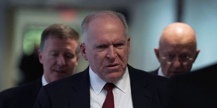 Former CIA Director John Brennan arrives at a hearing in Washington, DC on May 16, 2018.
