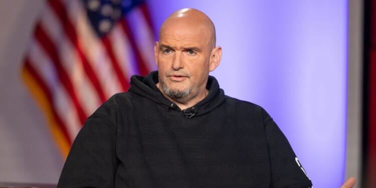 Pennsylvania Democratic Sen. John Fetterman during the sixth installment of The Senate Project moderated by Fox News anchor Shannon Bream at the Edward M. Kennedy Institute for the United States Senate on June 2, 2025, in Boston, Massachusetts.