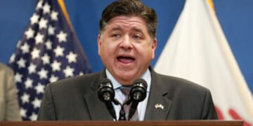 Illinois Gov. JB Pritzker speaks during a news conference in Chicago on Thursday.