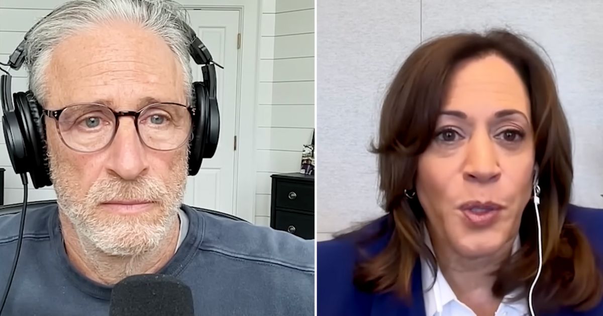 Jon Stewart interviewed former Vice President Kamala Harris on his podcast on Oct. 30, 2025.