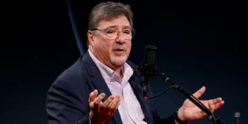 Writer for The Atlantic Tom Nichols speaks on stage at The Atlantic Festival 2024 in Washington, DC on Sept. 20, 2024.