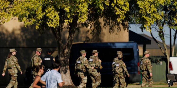 Members of the National Guard patrol on Oct. 11, 2025, in Memphis, Tennessee.