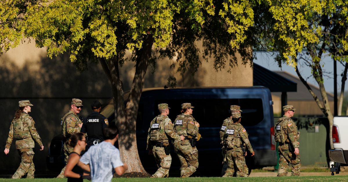 Members of the National Guard patrol on Oct. 11, 2025, in Memphis, Tennessee.