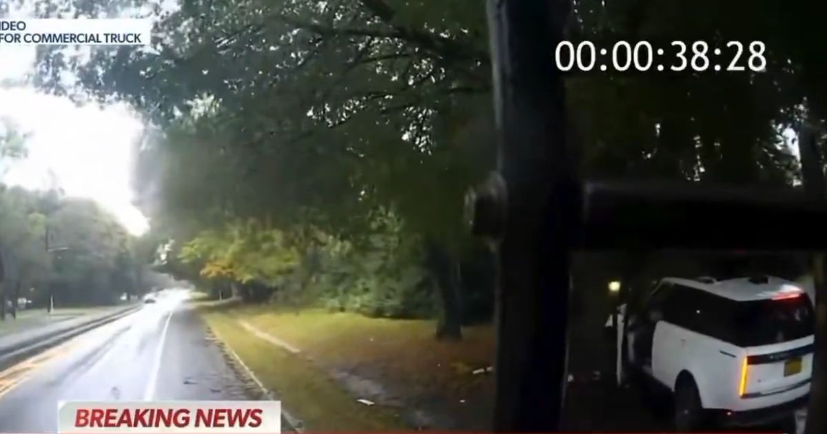 Dashcam video from the commercial truck showed the actor's vehicle hitting a mail box and a tree.