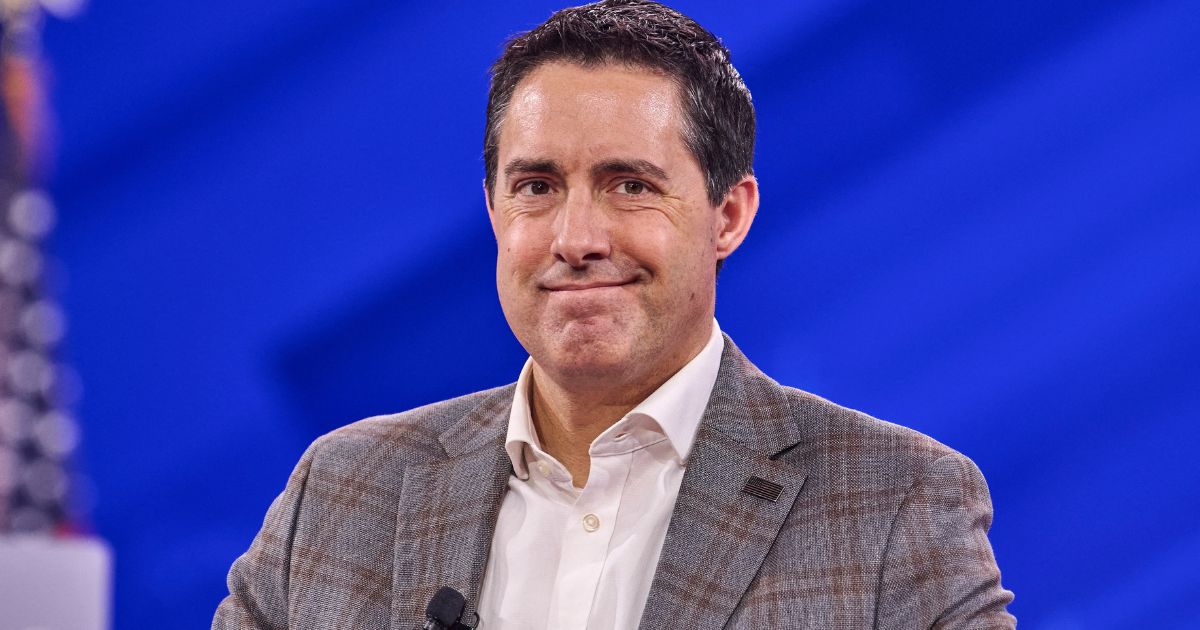 Ohio Secretary of State Frank LaRose speaks at the annual CPAC DC conference in Oxon Hill, Maryland, on Feb. 21.