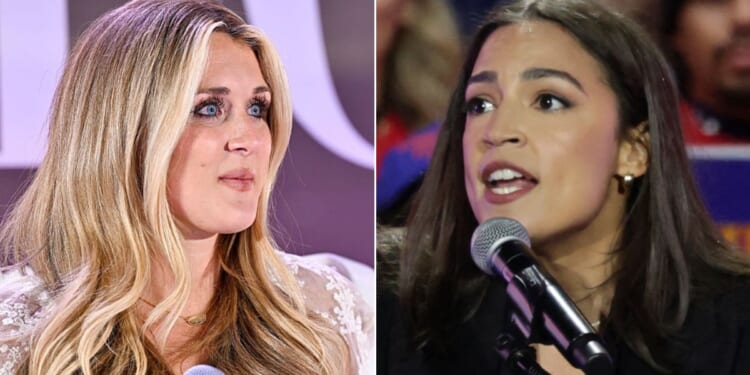 Riley Gaines, left, far outclassed New York Rep. Alexandria Ocasio-Cortez in their recent social media exchange.