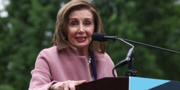 Rep. Nancy Pelosi speaks during a rally opposing House Republicans Tax Proposal prior to the final House Vote on Capitol Hill in Washington, D.C., on May 21.