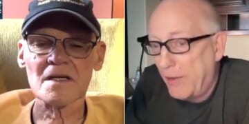 Conservative commentator and cartoonist Scott Adams, right, was repulsed by Democratic political consultant James Carville, left, who shared his fantasy about Trump "collaborators" being marched down Pennsylvania Avenue with shaven heads and orange "pajamas," "And the public should be invited to spit on them."