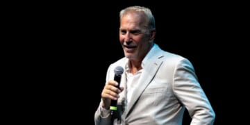 Kevin Costner speaks during the México Siglo XXI Forum at Auditorio Nacional on Sept. 5, 2025, in Mexico City, Mexico.