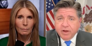 MSNBC's Nicolle Wallace, left, was quickly fact-checked by the internet after telling Illinois Gov. J.B. Pritzker that Democrats have not compared Donald Trump to Adolf Hitler.