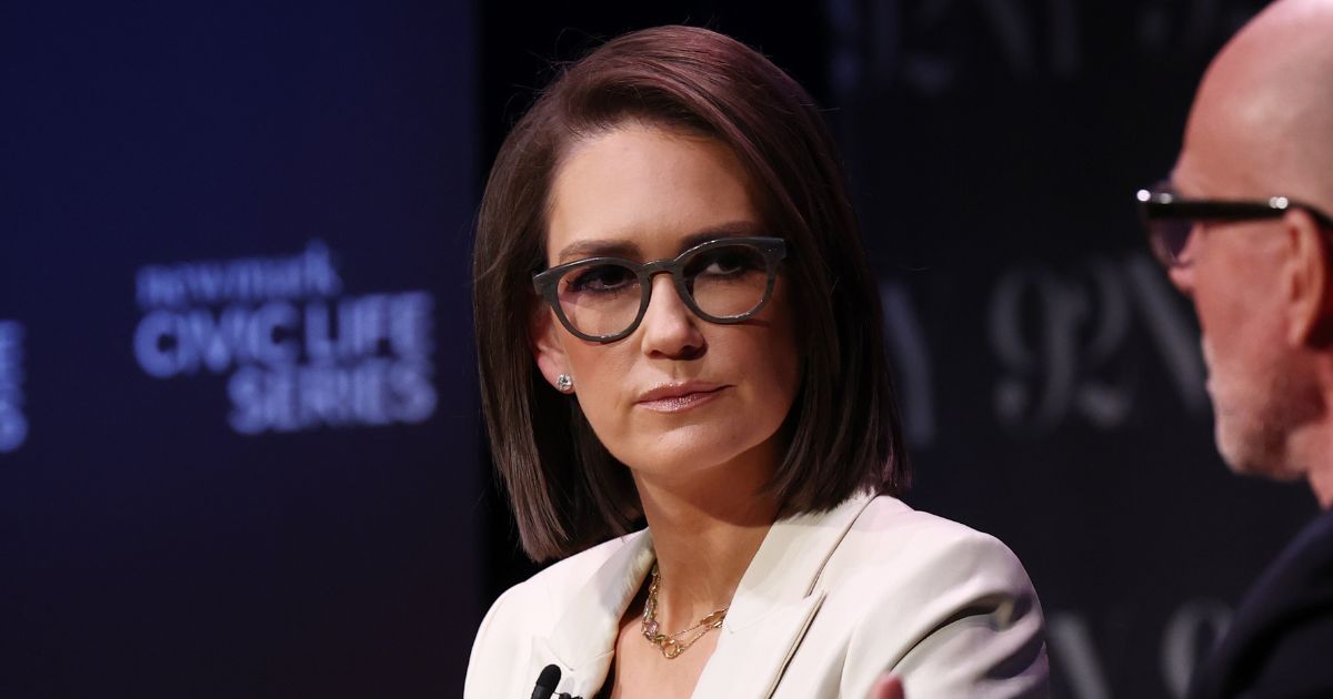 Jessica Tarlov speaks on stage during Raging Moderates: Scott Galloway & Jessica Tarlov with Special Guest Hakeem Jeffries at 92NY on April 17, 2025, in New York City.