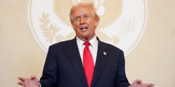 President Donald Trump speaks during a meeting with business leaders at the U.S. Ambassador's Residence on Oct. 28, 2025, in Tokyo, Japan.