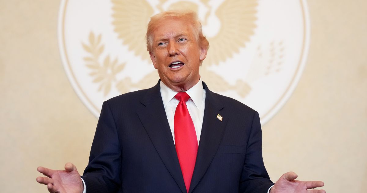President Donald Trump speaks during a meeting with business leaders at the U.S. Ambassador's Residence on Oct. 28, 2025, in Tokyo, Japan.